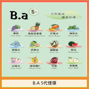 B.A 5代主機煙彈電子煙一盒三顆