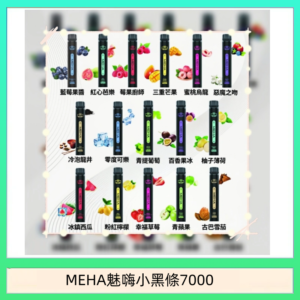 MEHA XBAR 魅嗨 小黑條7000口 拋棄式電子煙·續航持久